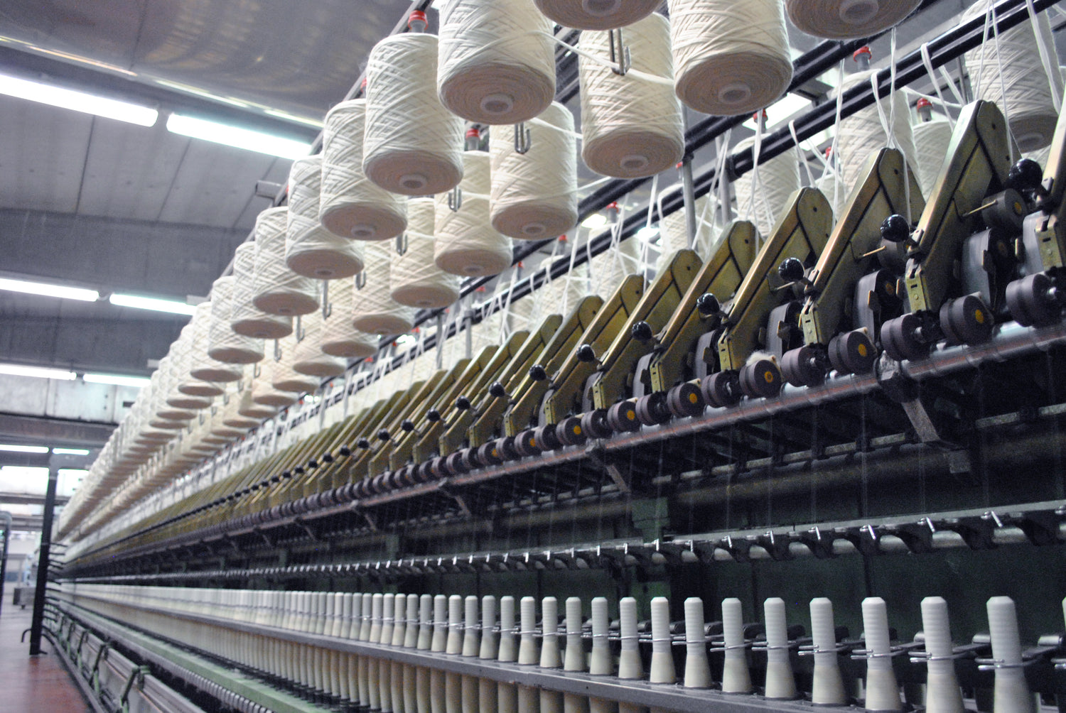 Yarn in the spinning mill