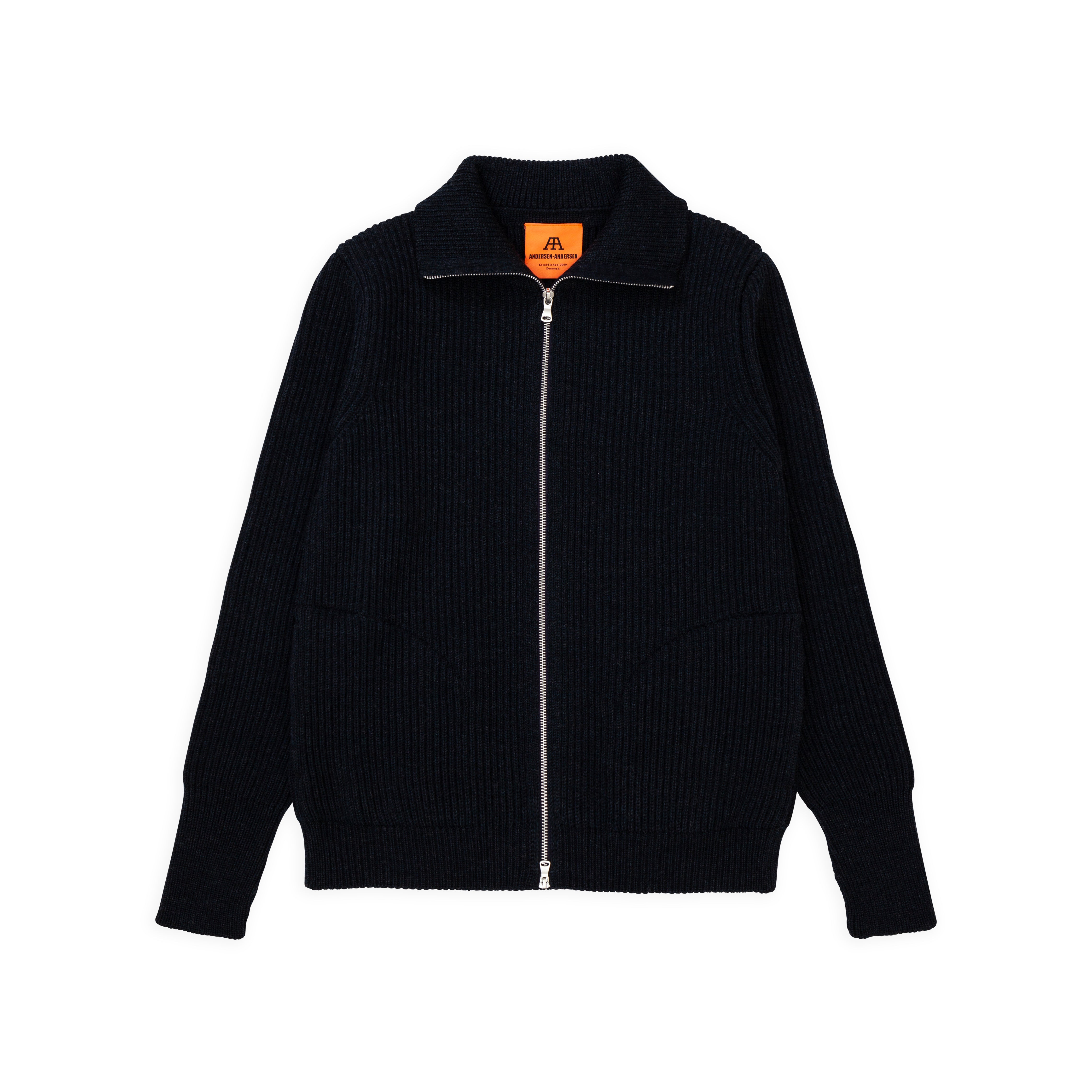 Navy Full-Zip Pockets Dark Indigo