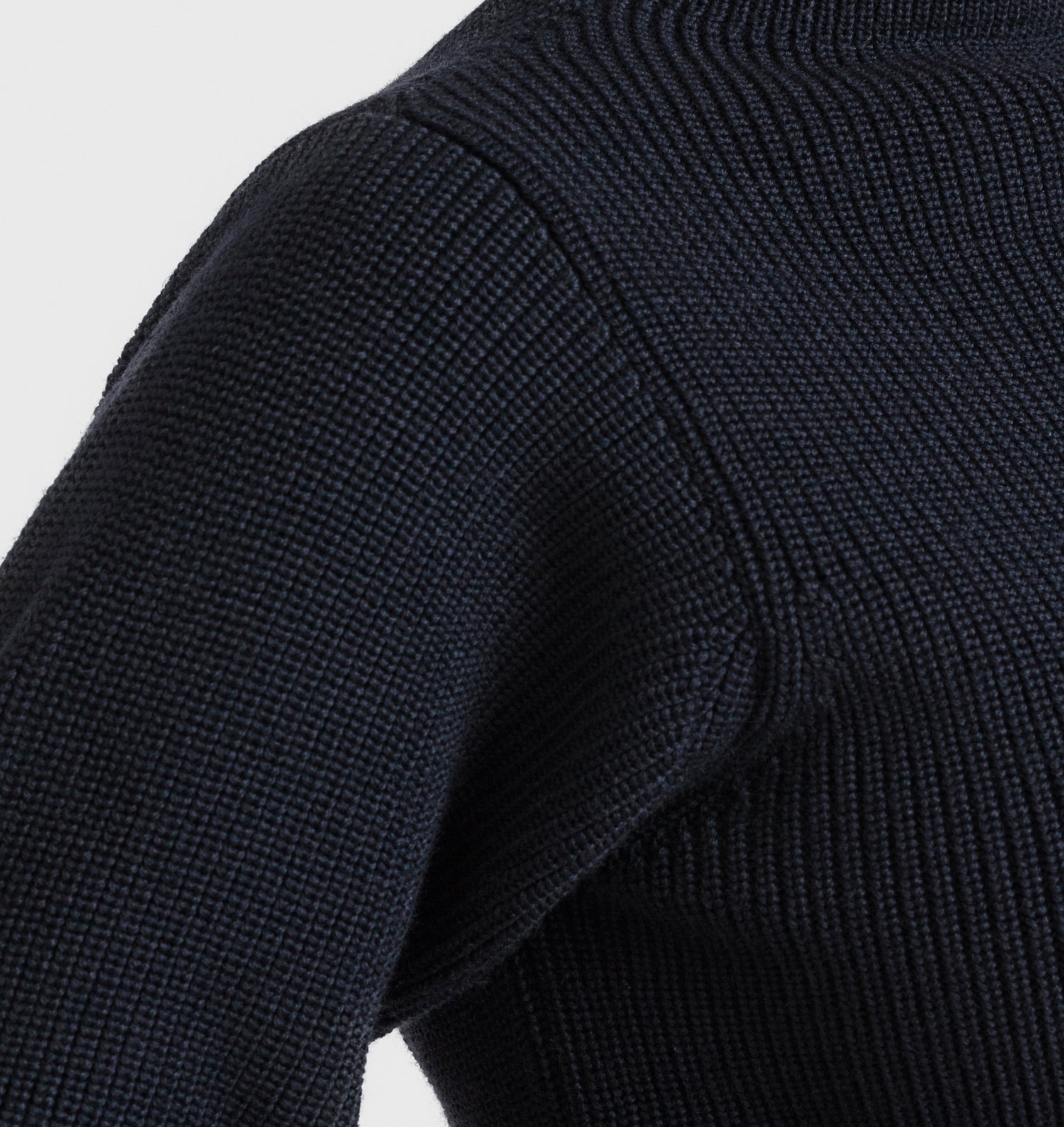 Linking detail on Sailor Crewneck in Navy Blue