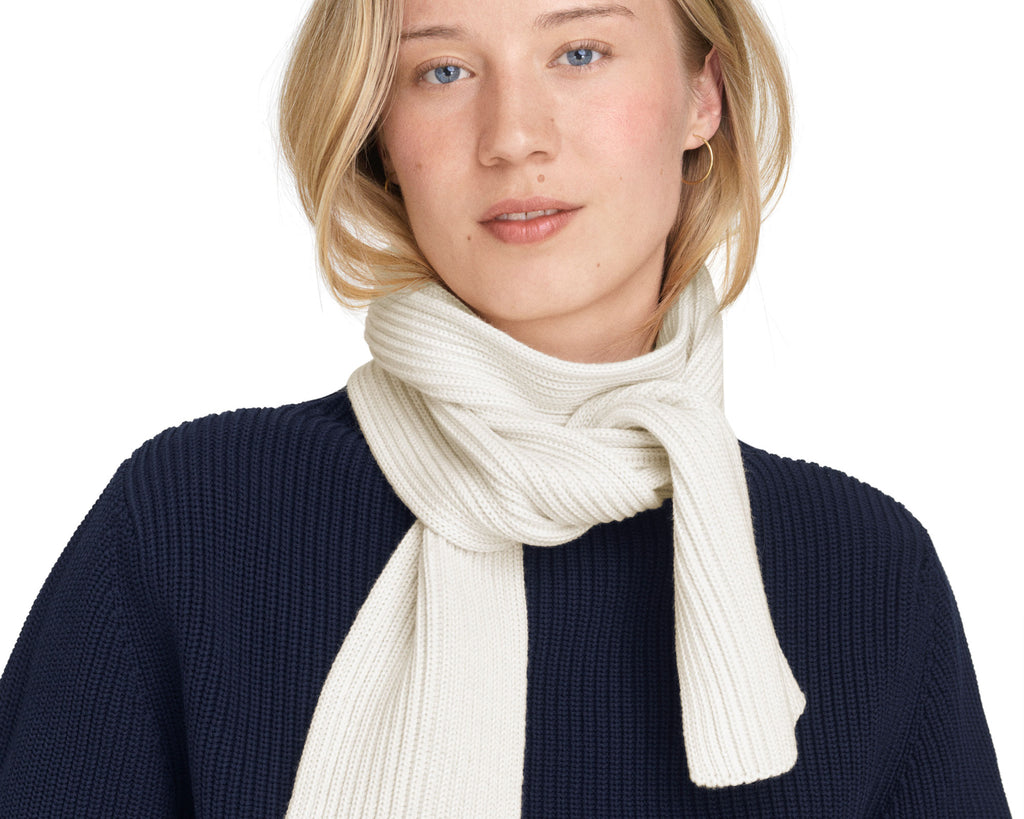 Sort Scarf Short Scarf Navy Blue